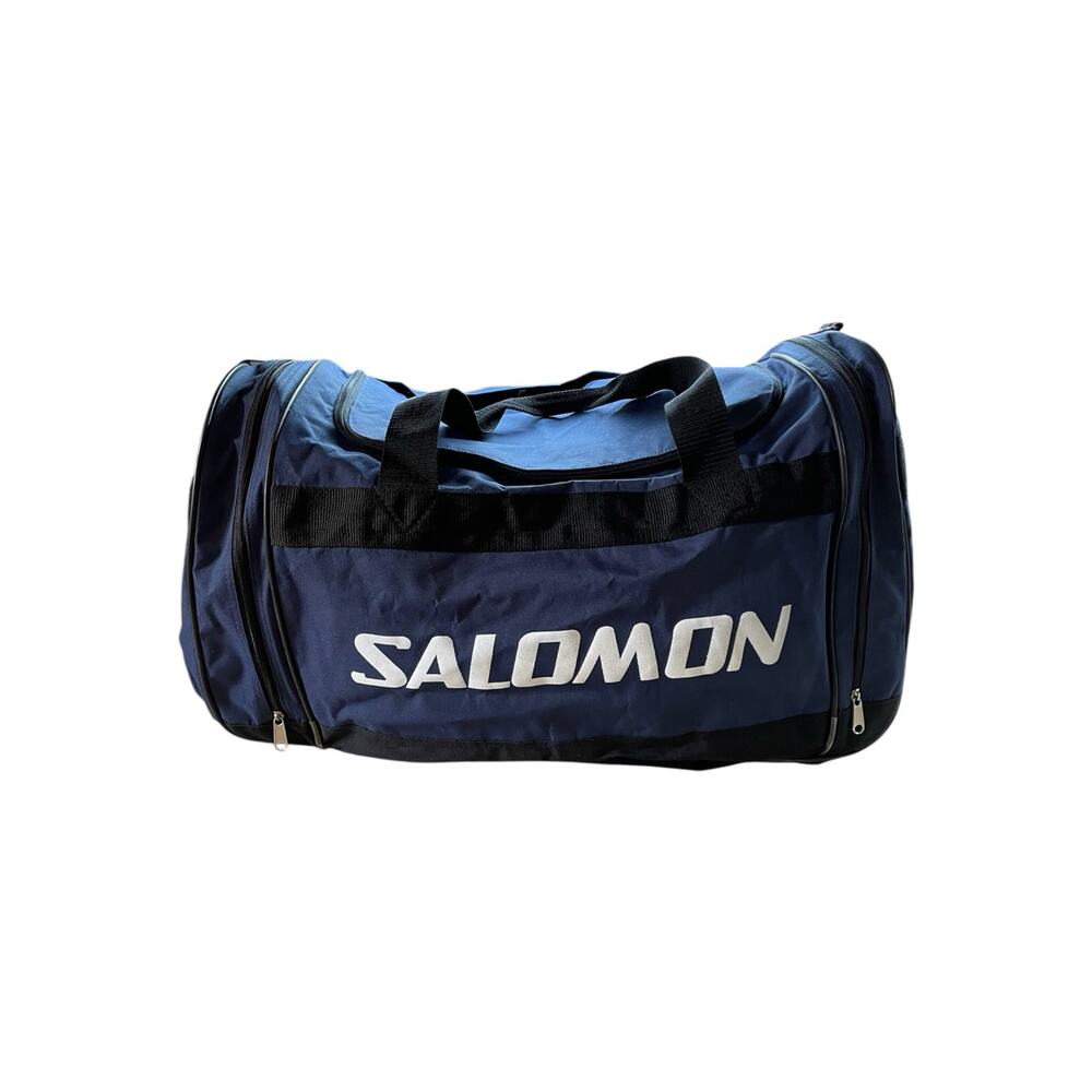 Salomon Duffel Bag Travel Blue Gym Sports Large Multi Pocket Hockey Zipper